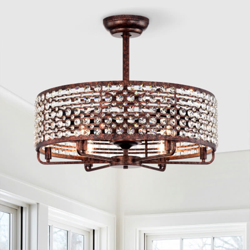 26.8" Crystal Shade Ceiling Fan With Remote Control - image 3