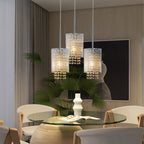 Modern Crystal Adjustable Pendant Light 3-pack  - image 5