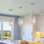 Modern Crystal Adjustable Pendant Light 3-pack  - image 3