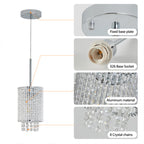 Modern Crystal Adjustable Pendant Light 3-pack  - image 6