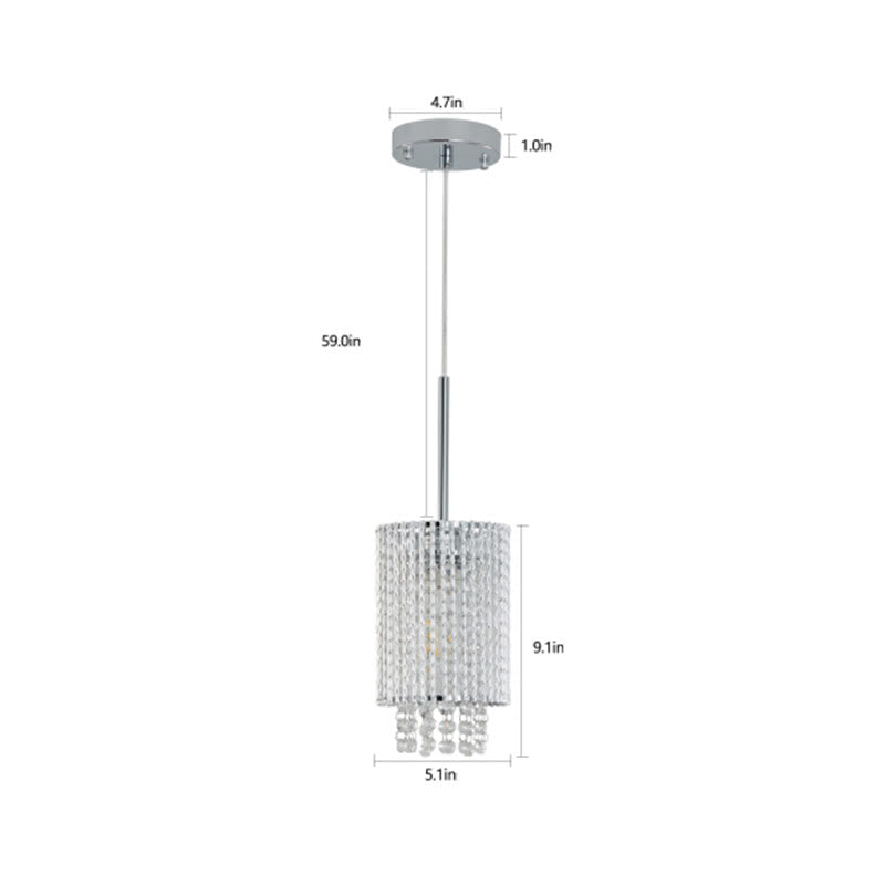 Modern Crystal Adjustable Pendant Light 3-pack  - image 8