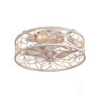 Black Vintage Caged Ceiling Fan Light - image 1