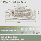 Black Vintage Caged Ceiling Fan Light - image 10