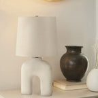 25" Modern Beige Resin Table Lamp  - image 4