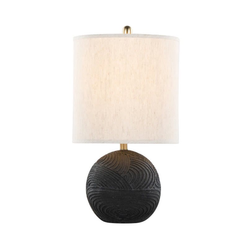 Natural Linen Shade Resin Table Lamp - Set Of 2