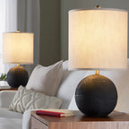 Natural Linen Shade Resin Table Lamp - Set Of 2 - image 2
