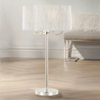 30" Metal Table Lamp With Grey Linen Shade - image 2