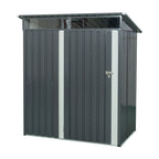 Outdoor Grey Metal Storage Shed - image 1