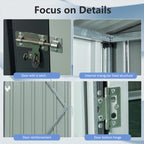 Outdoor Grey Metal Storage Shed - image 5