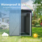 Outdoor Grey Metal Storage Shed - image 3