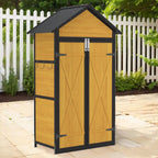 Outdoor Rainproof Roof Wooden Storage Shed - image 3