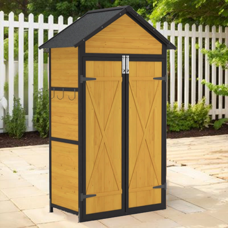 Outdoor Rainproof Roof Wooden Storage Shed - image 3