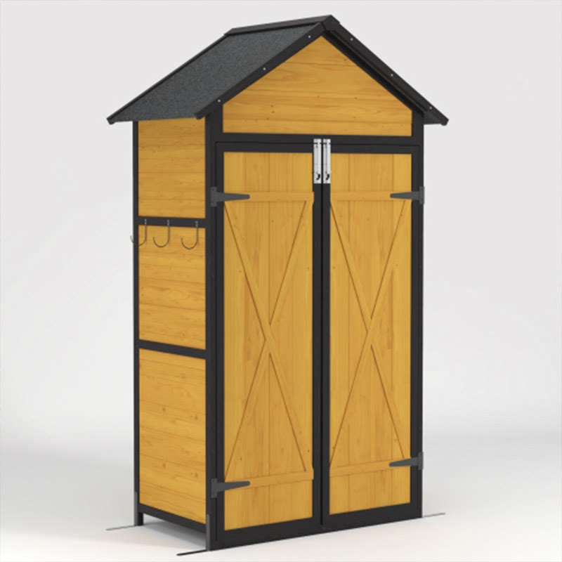 Outdoor Rainproof Roof Wooden Storage Shed