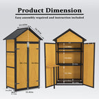 Outdoor Rainproof Roof Wooden Storage Shed - image 8