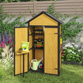 Outdoor Rainproof Roof Wooden Storage Shed - 39.96"W x 23.23"L x 69.50"H - image 0