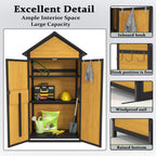 Outdoor Rainproof Roof Wooden Storage Shed - image 6
