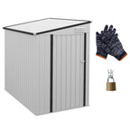 Metal Outdoor Sloping Roof Storage Shed With Lockable Door - image 6