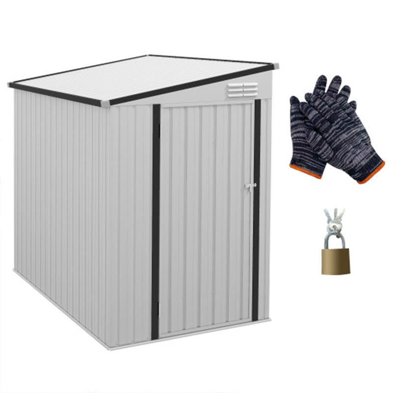 Metal Outdoor Sloping Roof Storage Shed With Lockable Door - image 6