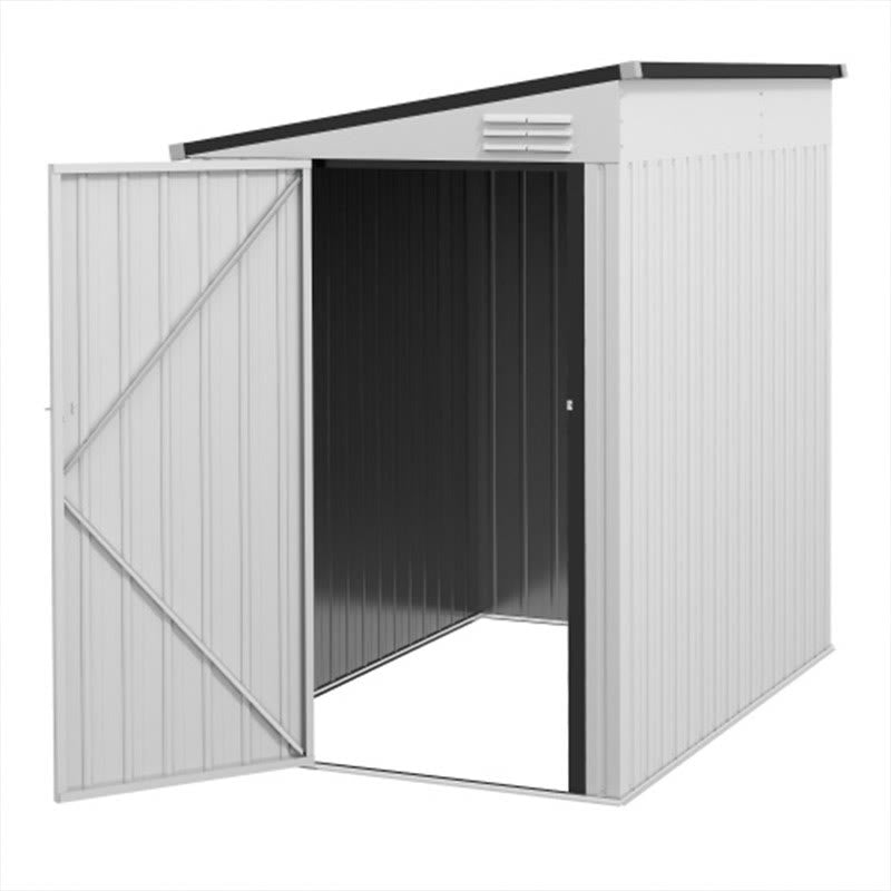 Metal Outdoor Sloping Roof Storage Shed With Lockable Door - image 1