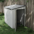 Metal Outdoor Sloping Roof Storage Shed With Lockable Door - 51.30"W x 75.50"L x 72.80"H - image 0