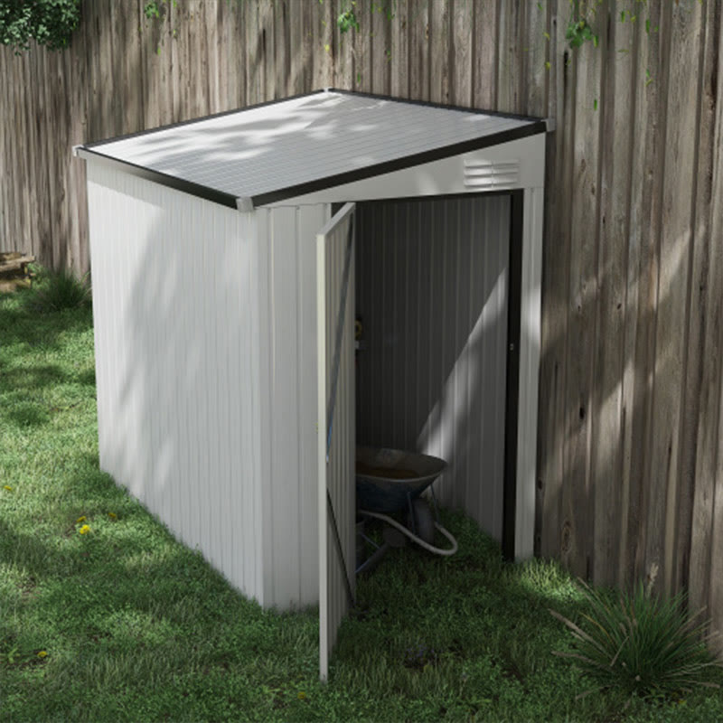 Metal Outdoor Sloping Roof Storage Shed With Lockable Door - 51.30"W x 75.50"L x 72.80"H - image 0