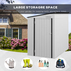Metal Outdoor Sloping Roof Storage Shed With Lockable Door - image 4