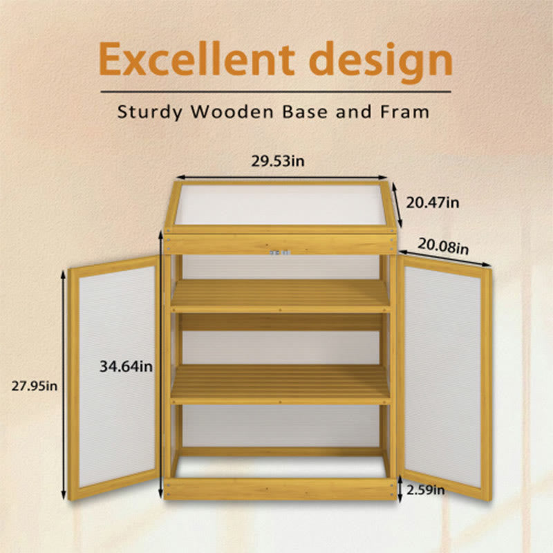 Outdoor Wood Frame Greenhouse