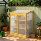 Outdoor Wood Frame Greenhouse - 29.53"W x 20.10"L x 37.80"H - image 0