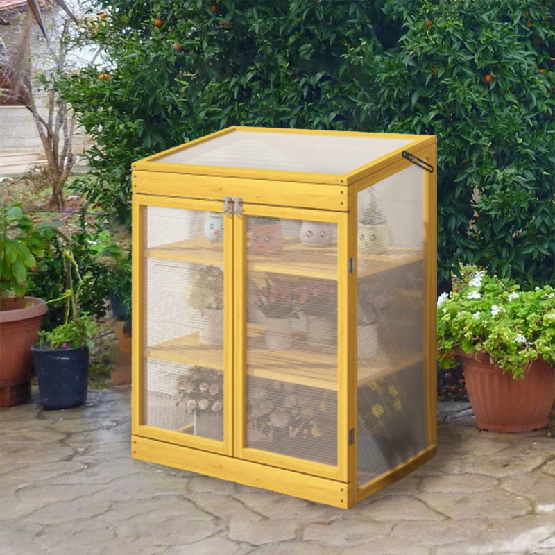 Outdoor Wood Frame Greenhouse