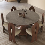 Walnut-modern Solid Wood Round Dining Table - image 6