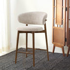 Modern Solid Wood Bar Stools - Walnut - 2x - image 0