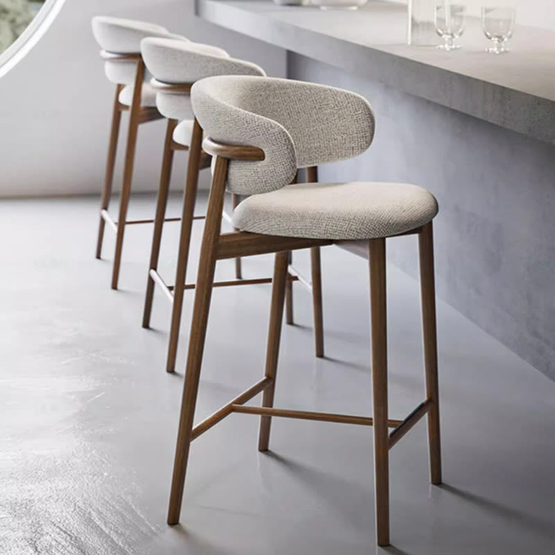 Modern Solid Wood Bar Stools