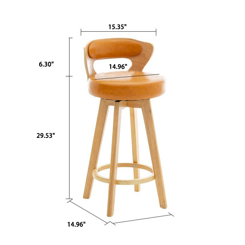 Solid Wood Swivel Bar Stools