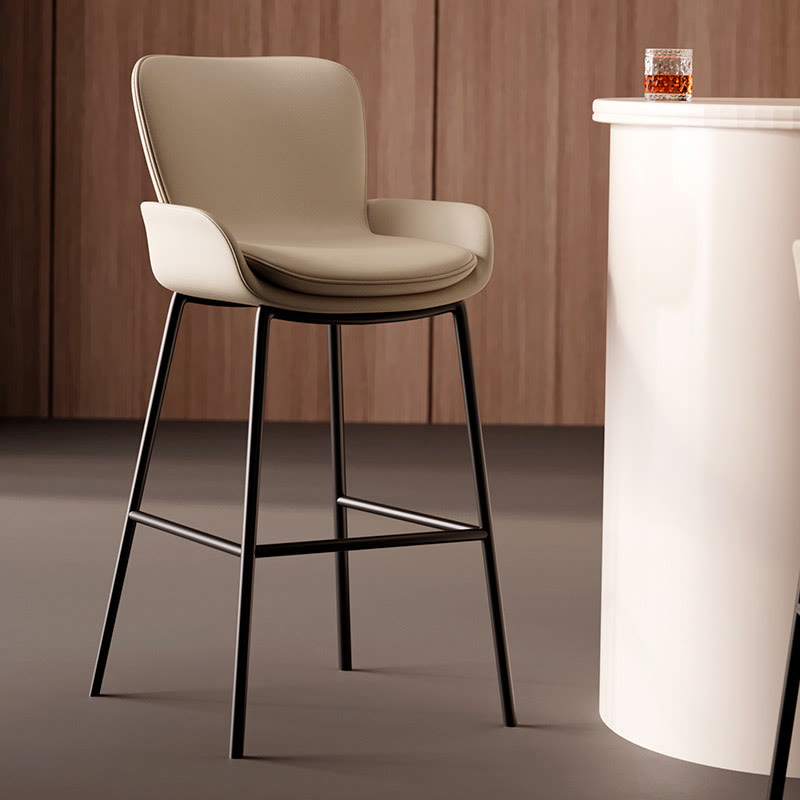 Minimalist Bar Stool For Home Use - Camel - 2x - image 0