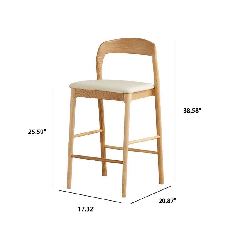 Solid Wood Tall Bar Stool