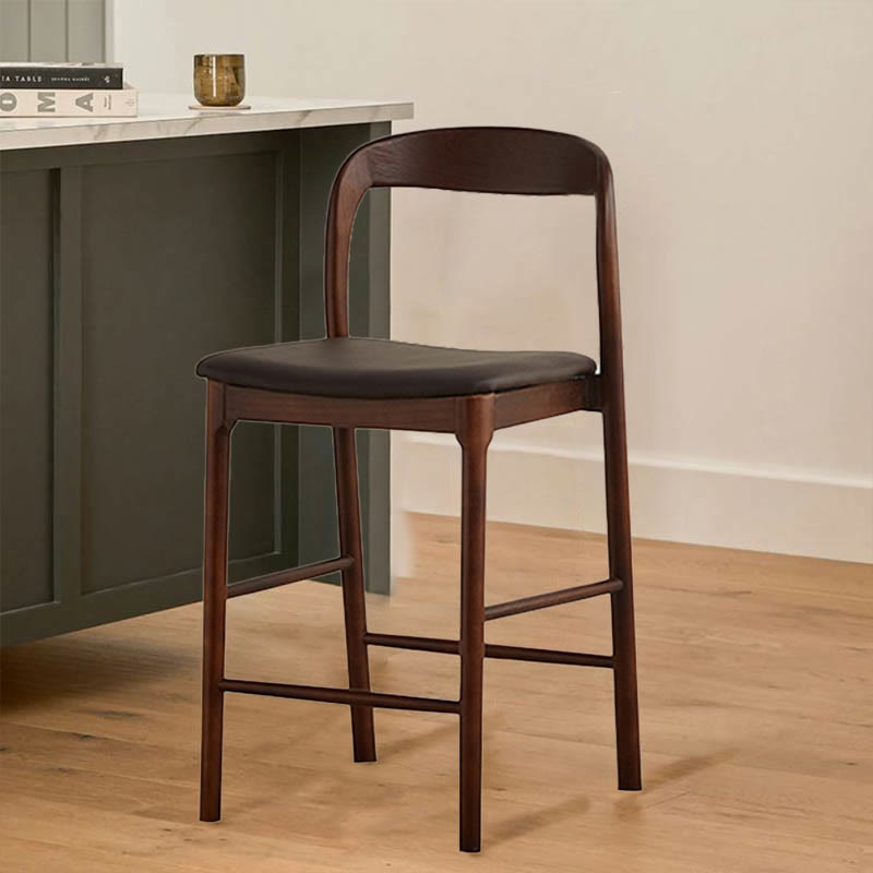 Solid Wood Tall Bar Stool