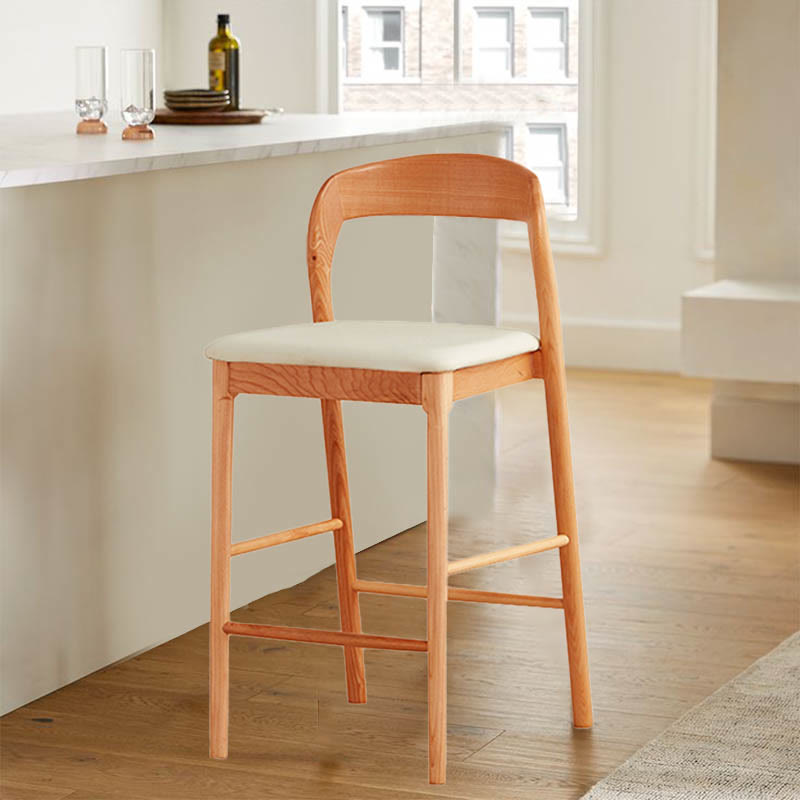 Solid Wood Tall Bar Stool