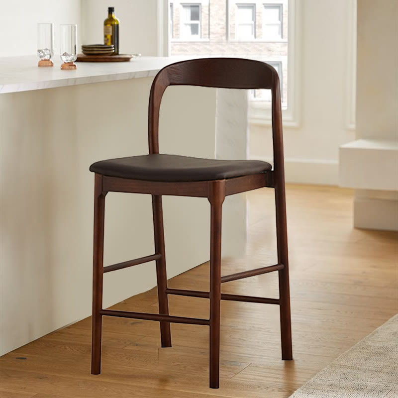 Solid Wood Tall Bar Stool - Walnut - 2x - image 6