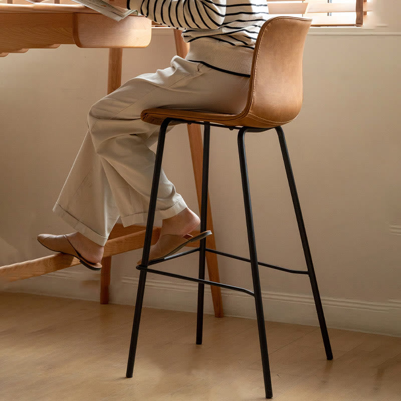 Iron Frame Saddle Leather Bar Stools - image 4