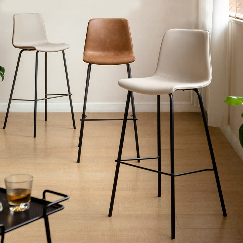 Iron Frame Saddle Leather Bar Stools