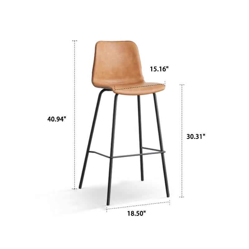 Iron Frame Saddle Leather Bar Stools