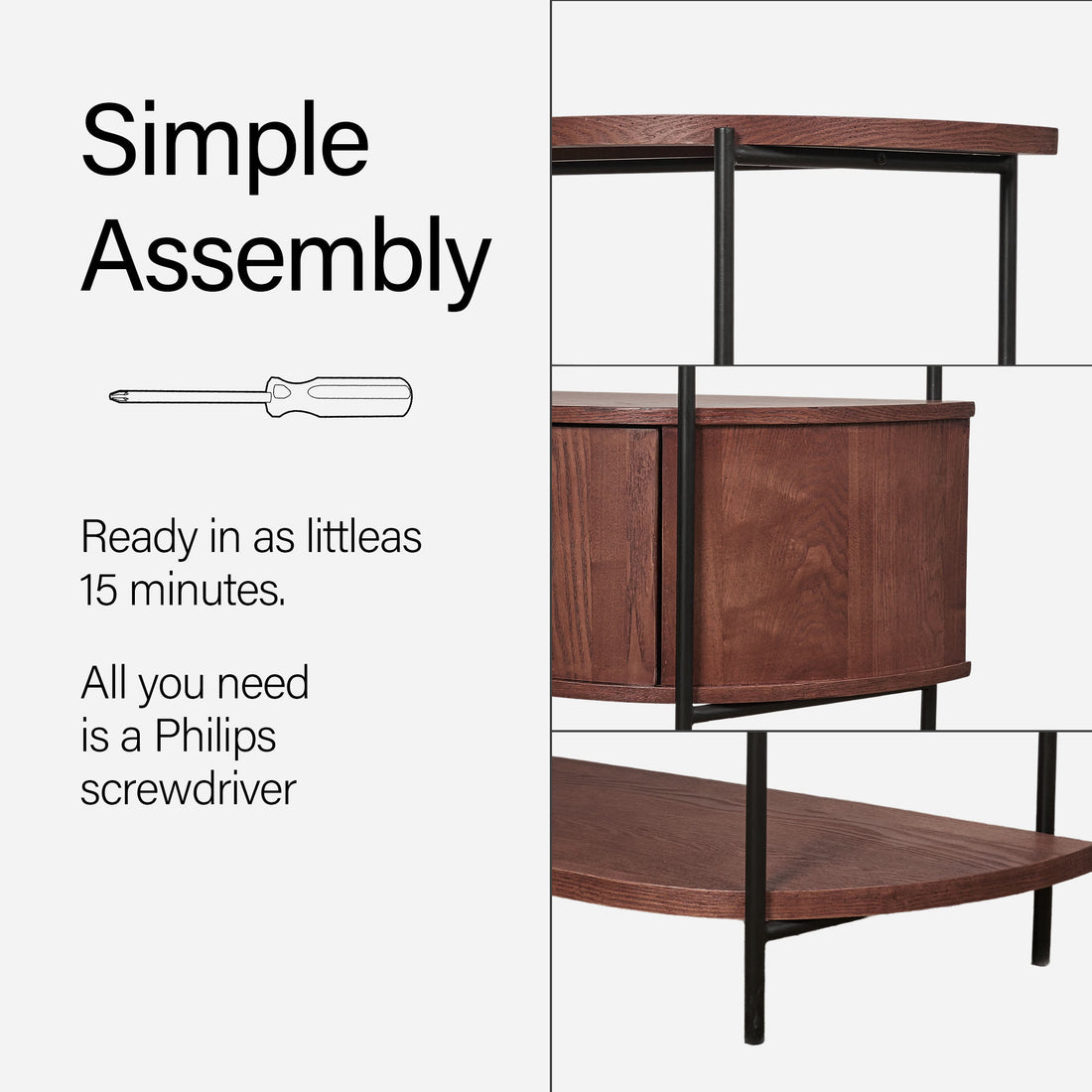 Semicircular Three-layer Entrance Cabinet