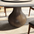 Gray Lazy Susan Stone Top Dining Table - image 6