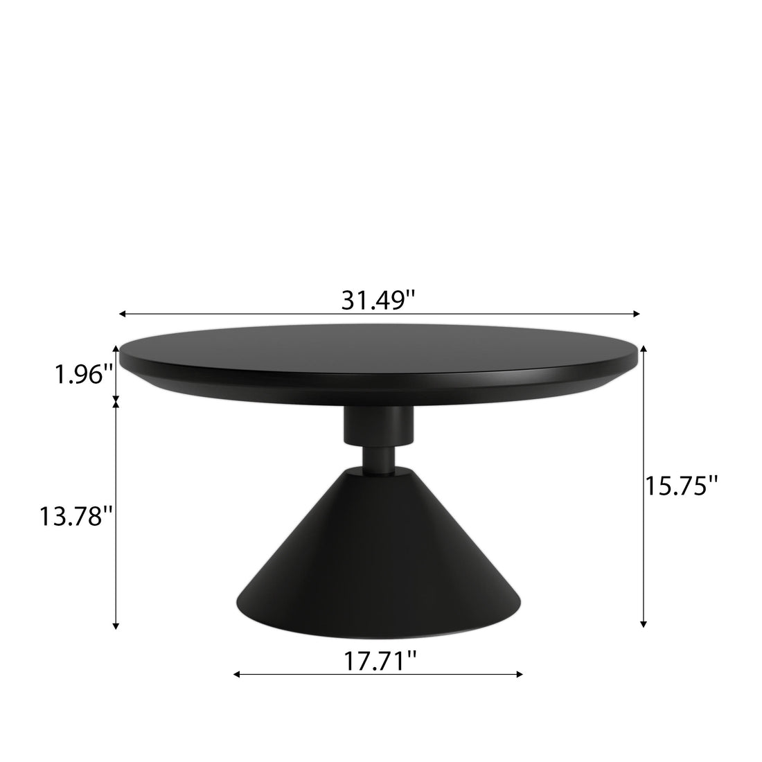 Modern Black Circular-shaped Coffee Table