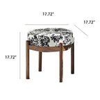 Vintage Solid Wood Pattern Ottoman - image 8