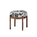 Vintage Solid Wood Pattern Ottoman - image 1