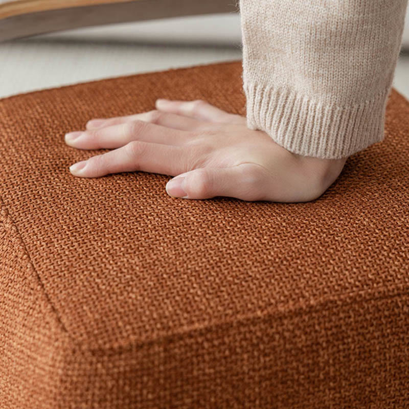 Solid Wood Handle Small Square Ottoman - image 11