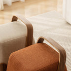 Solid Wood Handle Small Square Ottoman - image 10
