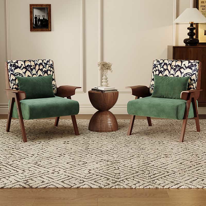 Retro Single Solid Wood Accent Chair - image 5