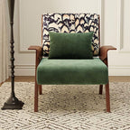 Retro Single Solid Wood Accent Chair - image 2